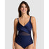 Draped Crossover Padded One-Piece Shaping Swimsuit