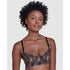 Entice Wired Sheer Lace Balconette Bra Black/Nylon