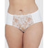 Entice Medium Rise Lace Front Brief White/Nylon