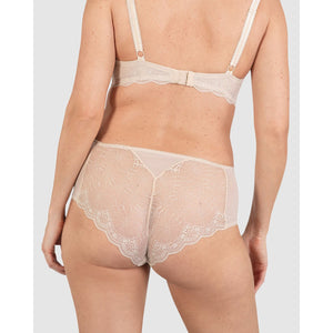 Mid Rise Semi Sheer Tulle & Lace Brief - Style Gallery