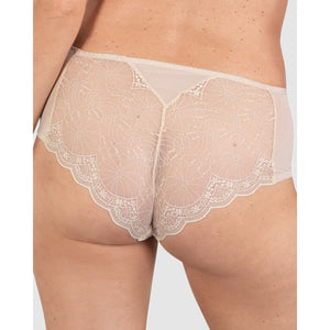 Mid Rise Semi Sheer Tulle & Lace Brief - Style Gallery