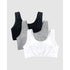 Wirefree Cotton Sports Crop Top Bra (3 Pack)