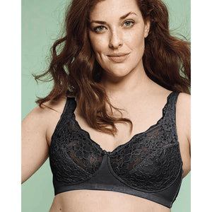 Cotton-Lined Wirefree Lace Bra - Style Gallery