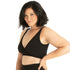 Charlene Wireless Crossover Comfort Bra-Black Onyx