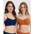 Zen Attitude Crop Top Style Wirefree Bralette - 2 Pack