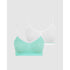Zen Attitude Crop Top Style Wirefree Bralette - 2 Pack