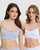 Zen Attitude Crop Top Style Wirefree Bralette - 2 Pack