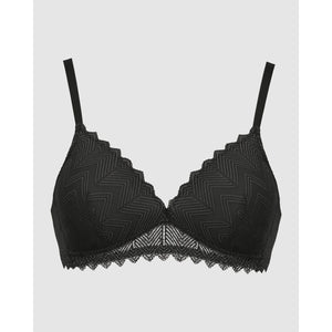 Wirefree Triangle Cup Padded Lace Bra - Style Gallery