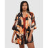 Pure Chic Floral Print Short Viscose Satin Robe
