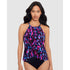 Cherry Bomb Aubrey Draped High Neck Shaping Swimsuit