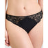 Ariane Essential Ribbed Microfibre Bikini Brief With Lace-Black
