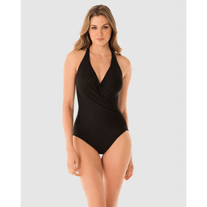 Rock Solid Wrapsody Halter Neck Shaping Swimsuit - Style Gallery