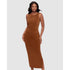 Maxi Bodycon Shaping Dress With Side Slit