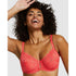 Arum Underwire Balconette Lace Bra in Paradise Pink