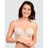 Arum Underwired Balconette Lace Bra-Skin