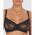 Heavenly Wired Convertible Sheer Lace Balconette Bra Black