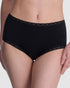 Bliss Lace Trim Pima Cotton High Waist Full Brief