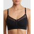 Pretty Smooth Zip Front Pocketed Post-Surgery Bra With Cotton & Lace