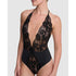 Fleur Thong Cut Halter Lace Lingerie Bodysuit