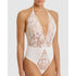 Fleur Thong Cut Halter Lace Lingerie Bodysuit