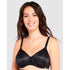 Perfect Curves Wired Minimiser Bra with Lace-Black