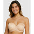 Unseen Bandeau Bra Wired Molded Foam Cup-Blush/Beige
