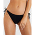 Black Drea Cheeky Ruched Back Tie Side Bikini Bottom