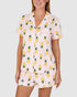 Printed Jersey Button Up Short Sleeve Short Pyjama Set