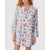 Cotton & Viscose Long Sleeve Button-Up Nightshirt