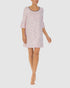 Modal Jersey 3/4 Sleeve Short Sleepshirt Nightgown