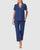 Printed Modal Button Up Short Sleeve Long Pyjama Set