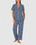 Printed Modal Button Up Short Sleeve Long Pyjama Set