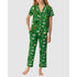 Button Up Short Sleeve Long Jersey Pyjama Set