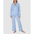 Printed Jersey Button Up Long Sleeve Long Pyjama Set