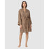 Animal Print Short Satin Lingerie Robe