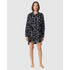 Cotton & Viscose Long Sleeve Short Button-Up Nightgown