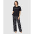 Cotton & Viscose Short Sleeve T-Shirt & Pant Long Pyjama Set