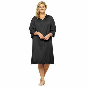 Button Front Knee Length Robe - Style Gallery