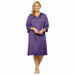 Button Front Knee Length Robe - Style Gallery