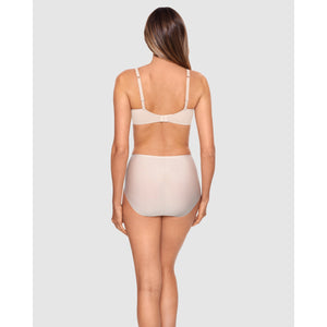 High Waist Light Control Shaping Brief with Lace - Style Gallery