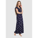 Long Cap Sleeeve Printed Pure Cotton Nighty - Style Gallery