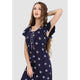 Long Cap Sleeeve Printed Pure Cotton Nighty - Style Gallery
