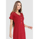 Long Button Up Neckline Pure Cotton Nighty - Style Gallery