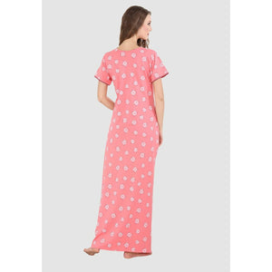 Long Heart Print Pure Cotton Nighty - Style Gallery