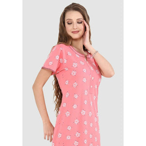 Long Heart Print Pure Cotton Nighty - Style Gallery