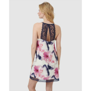 Lace Trim Floral Print Chemise - Style Gallery