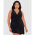 Celine V Neck Short Plus Size Swimdress