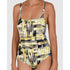 Printed Ultra Low Back One Piece Swimsuit