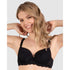 Seamless Padded Underwire T-Shirt Bra With Lace Straps
