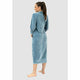 Geneve Modal and Cotton Zip-Up Long Women's Robe - Style Gallery